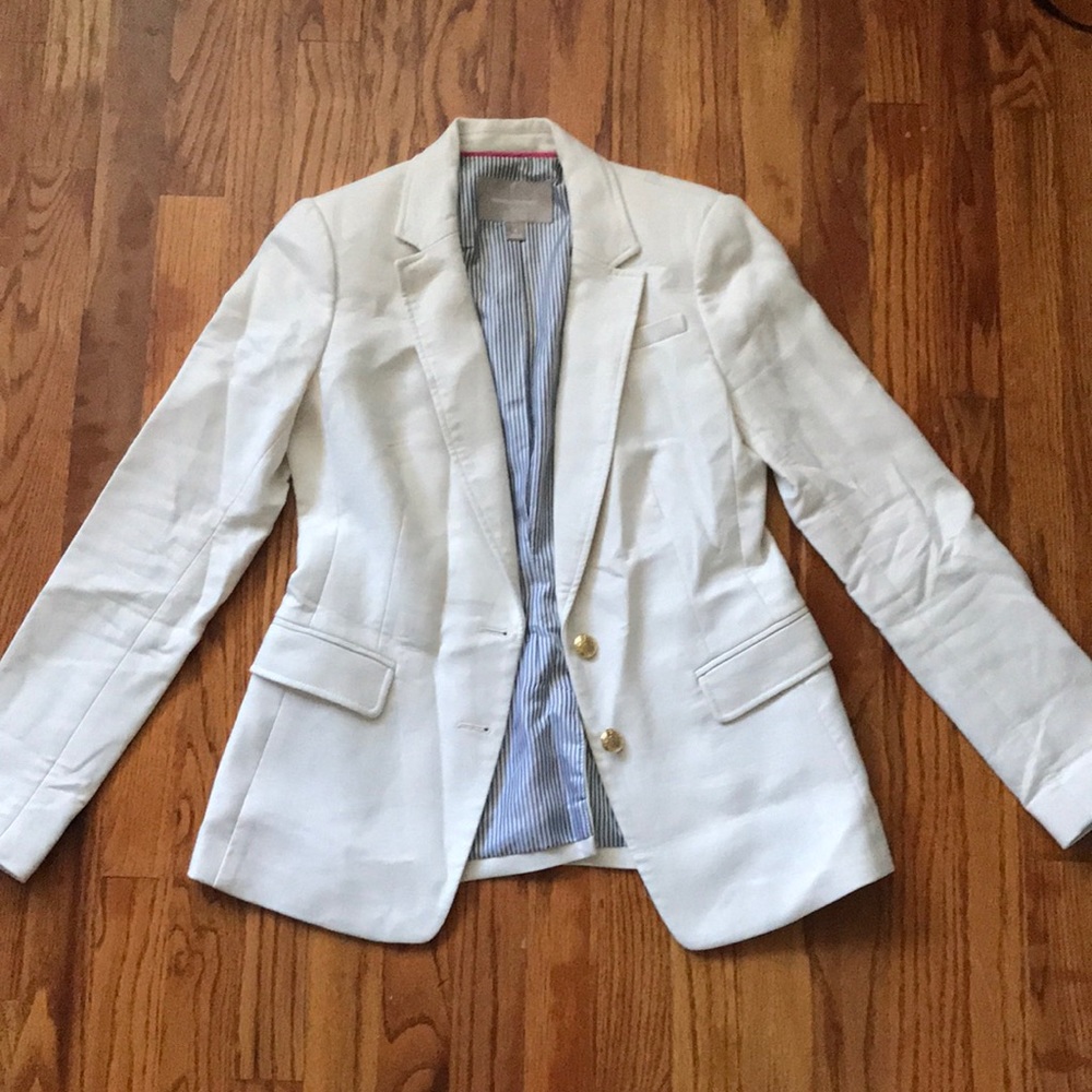 Banana Republic White blazer